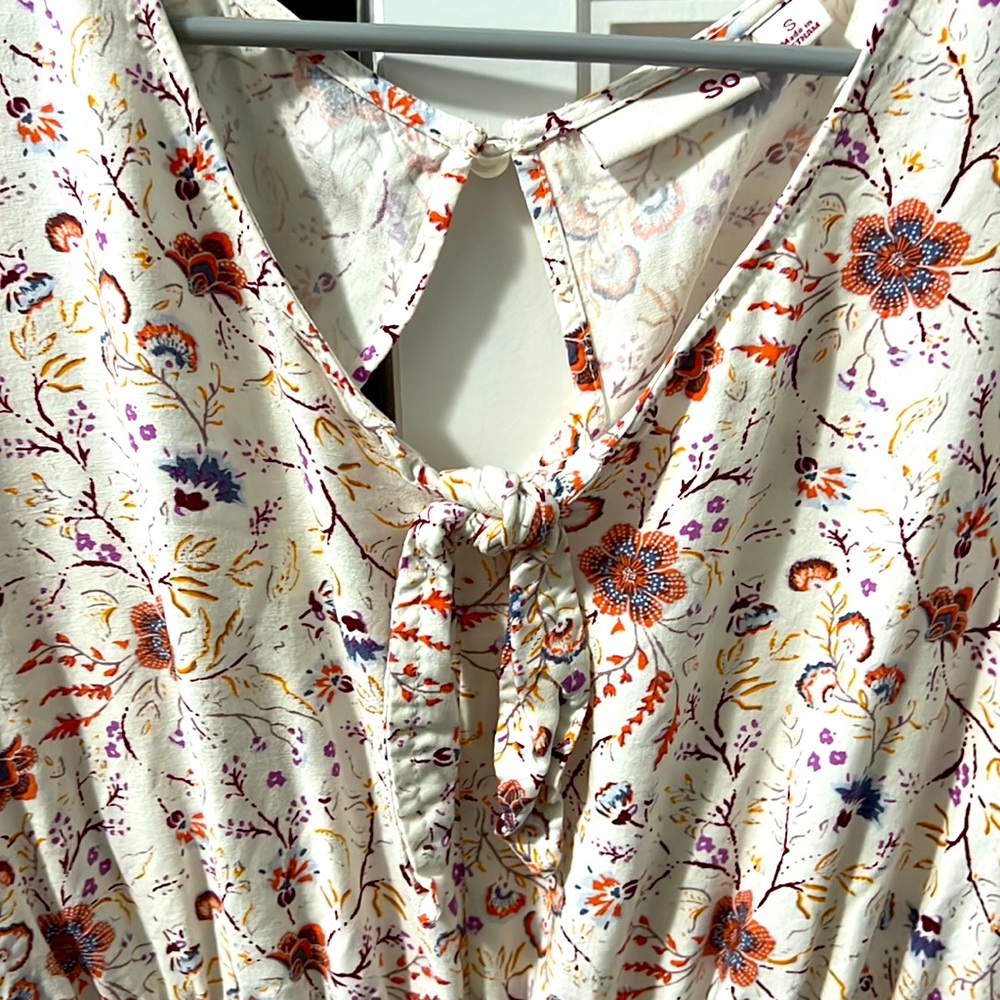 Flower printed romper